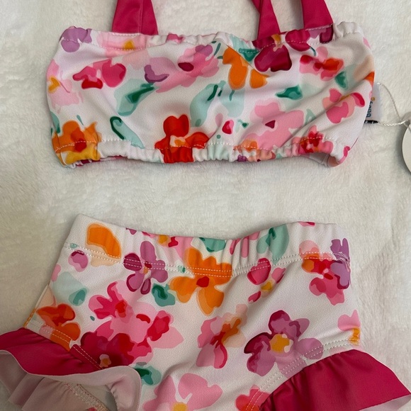 GAP Floral Kids Swim Bikini - Pink and Orange - Picture 2 of 3
